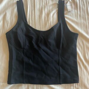 Abercrombie & Fitch Black Cropped Bustier Tank Top